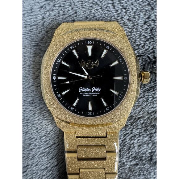 Hidden Hills Millennia G1 Watch Black Gold Frosted M-G1-BLKGLD-F New Box/Papers main image 6